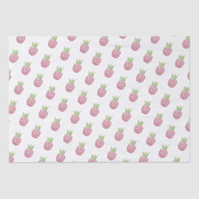 Watercolor Raspberry Tissue Paper (Front)