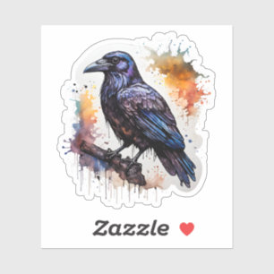 Watercolor Raven