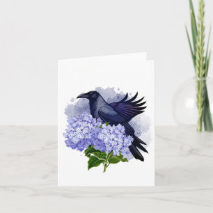 Watercolor Raven Blank Note Card