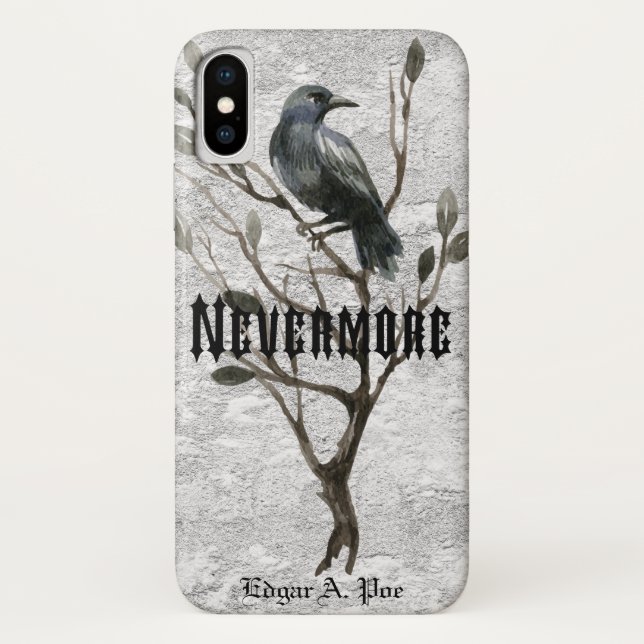 Watercolor Raven Nevermore Case-Mate iPhone Case (Back)
