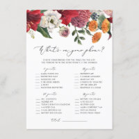 Watercolor Red Amaryllis Find the Guest Game