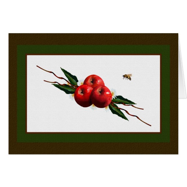 Watercolor Red Apples (Front Horizontal)