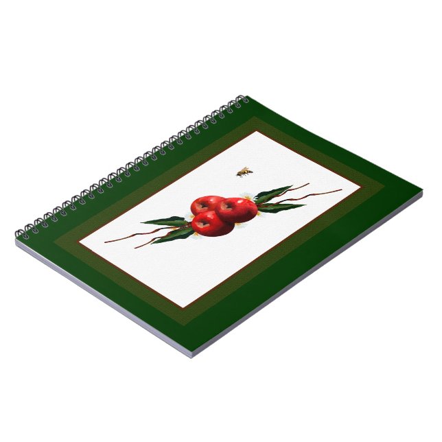 Watercolor Red Apples Notebook (Left Side)