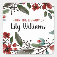 Watercolor Red Floral From The Of Library