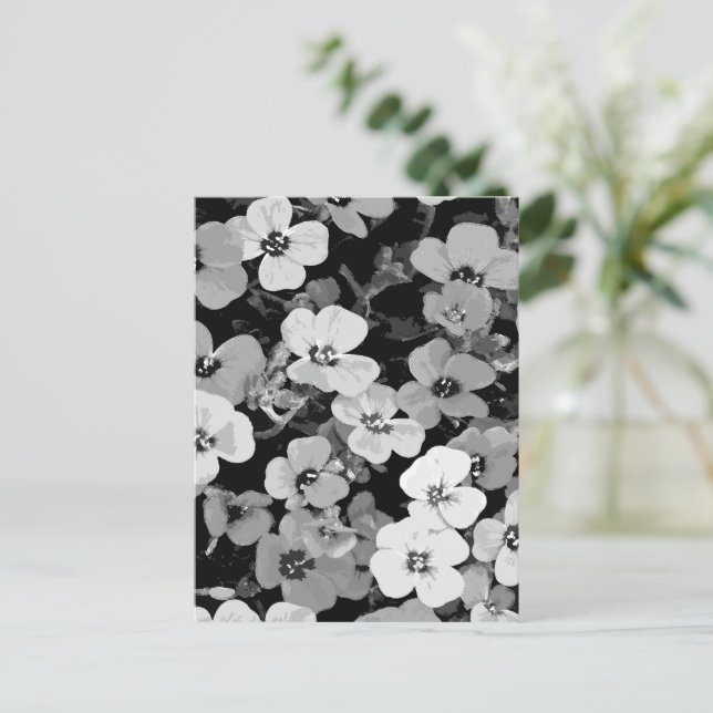 Watercolor Red Flower 2 Holiday Postcard (Standing Front)