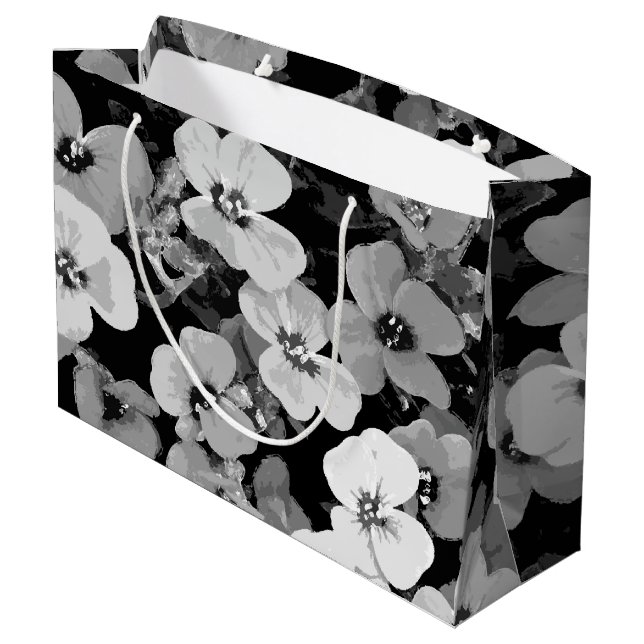 Watercolor Red Flower 2 Large Gift Bag (Back Angled)