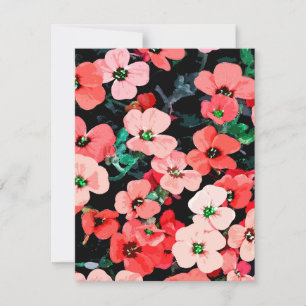 Watercolor Red Flower Card