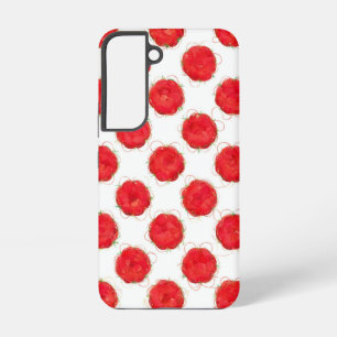 Watercolor Red Fruit Repeat Pattern Samsung Galaxy Case