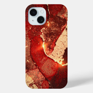 Watercolor Red Gold Glitter iPhone / iPad case