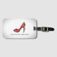 Watercolor Red High Heel Shoe Stiletto