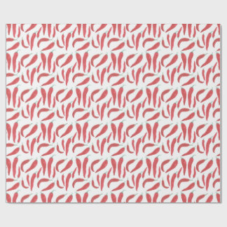 watercolor red hot chillies wrapping paper