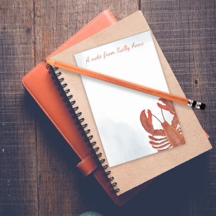 Watercolor Red Lobster Personalized Post-it Notes