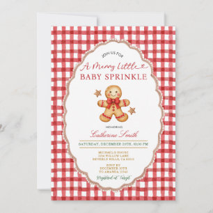 Watercolor Red Vintage Baby Sprinkle Invitation