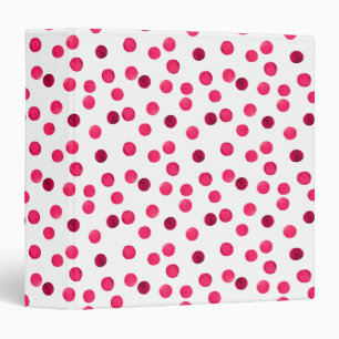 Watercolor red watercolor polka dot pattern binder