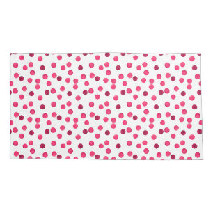 Watercolor  red watercolor polka dot pattern pillowcase