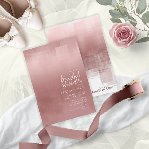 Watercolor Reflection Bridal Shower Cinnamon ID774 Invitation