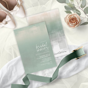 Watercolor Reflection Bridal Shower Sage ID774 Invitation