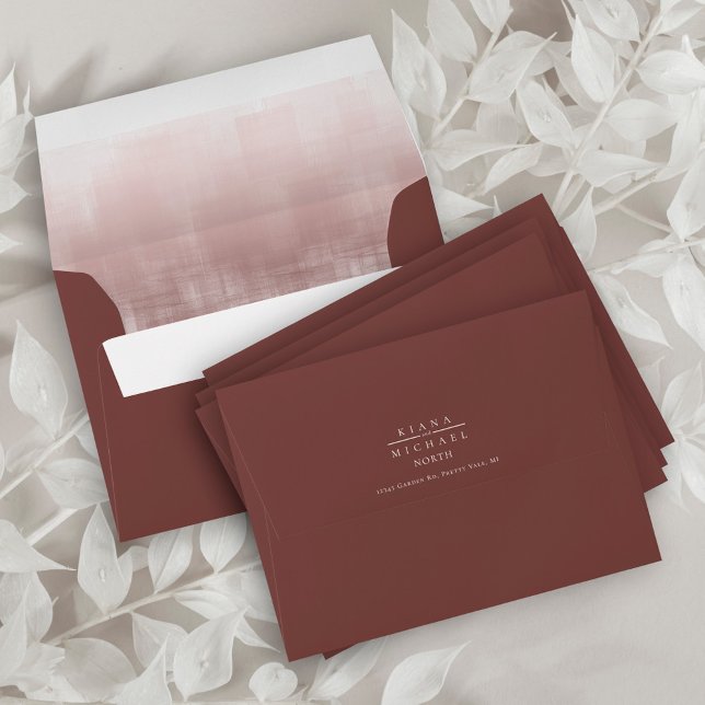 Watercolor Reflections Cinnamon Rose ID774 Envelope (Interior/Back In Situ)