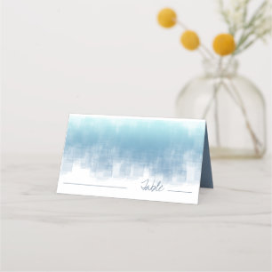 Watercolor Reflections Table Dusty Blue ID774 Place Card