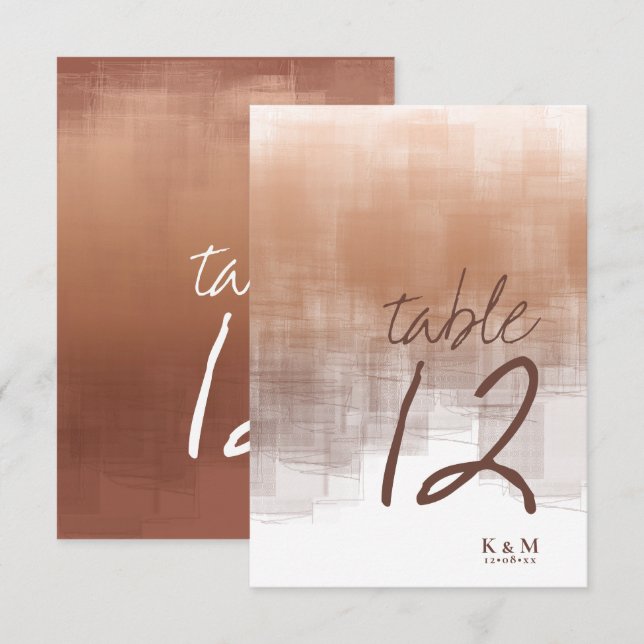 Watercolor Reflections Table Number Clay ID774 (Front/Back)