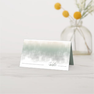 Watercolor Reflections Table Sage ID774 Place Card