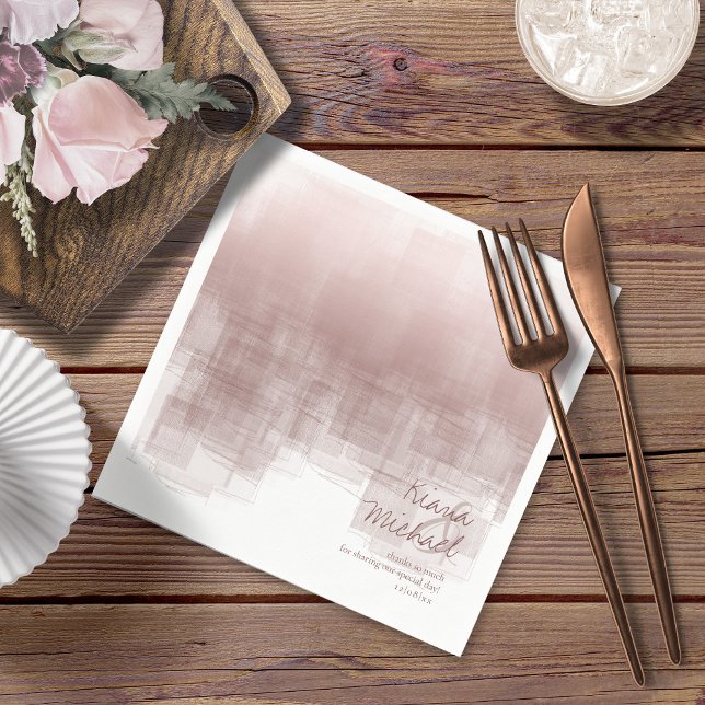 Watercolor Reflections Thank You Cinnamon ID774 Napkin (Creator Uploaded)