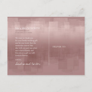 Watercolor Reflections Thank You Cinnamon ID774 Postcard