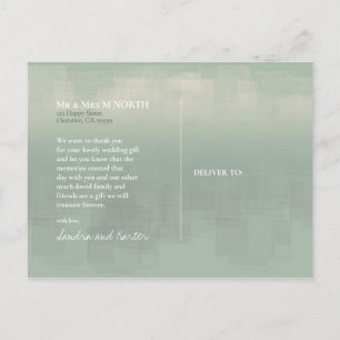 Watercolor Reflections Thank You Sage ID774 Postcard