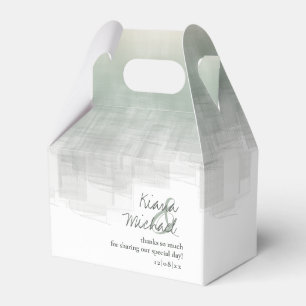 Watercolor Reflections Thank You Sage V2 ID774 Favor Box
