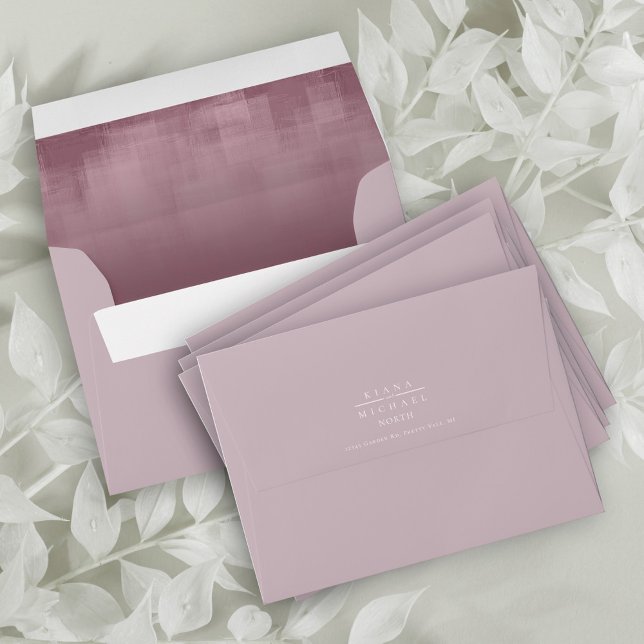 Watercolor Reflections V3 Mauve ID774 Envelope (Interior/Back In Situ)