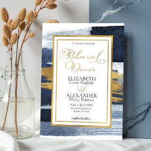 Watercolor Rehearsal Dinner Invitation   Abstract