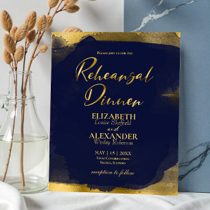 Watercolor Rehearsal Dinner Invitation   Abstract