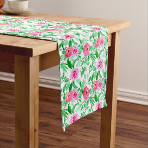 Watercolor Retro Art Design Long Table Runner