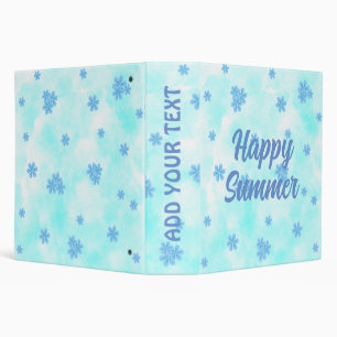 watercolor retro blue floral hand painted binder