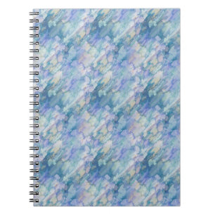Watercolor Retro Blue Purple Raindrop Pattern Notebook