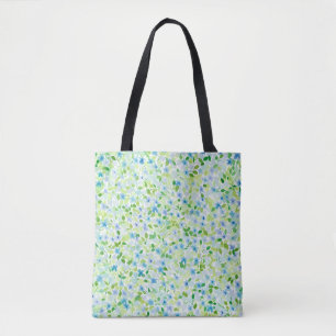 Watercolor Retro Flower Pattern Tote Bag