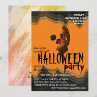 Watercolor Retro Skull Skeleton Halloween Art
