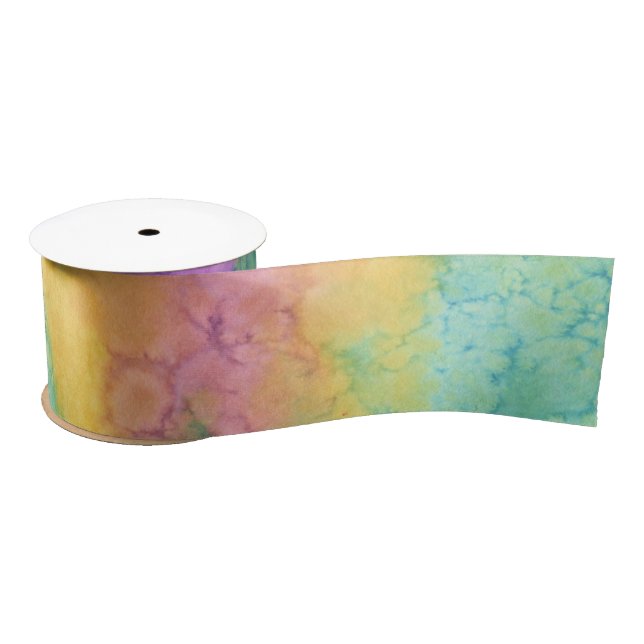 Watercolor Ribbon  Satin Ribbon (Spool)