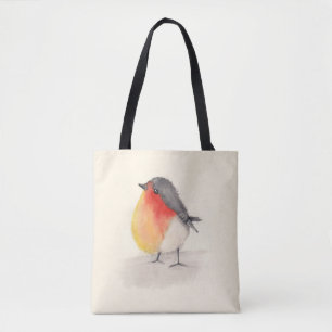 Watercolor Robin Tote Bag