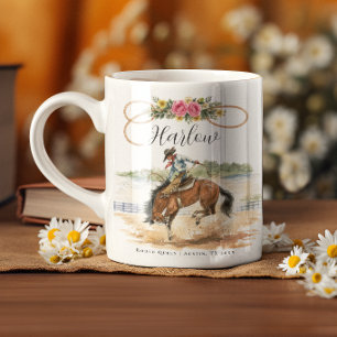 Watercolor Rodeo Queen Western Cowgirl Mug