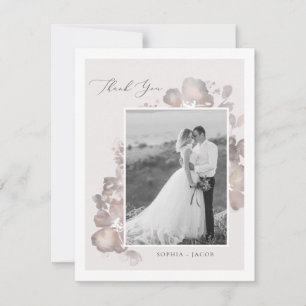 Watercolor Romance Thank You Card