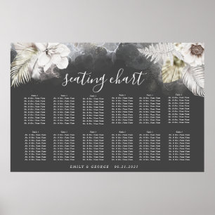 watercolor romantic elegant floral seating chart