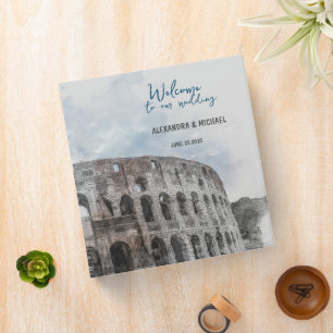 Watercolor Rome Italy 3-Ring Binder – Travel Art