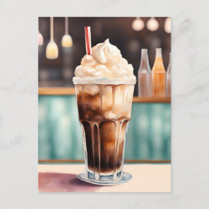 Watercolor, Root beer, Postcrossing Postcard