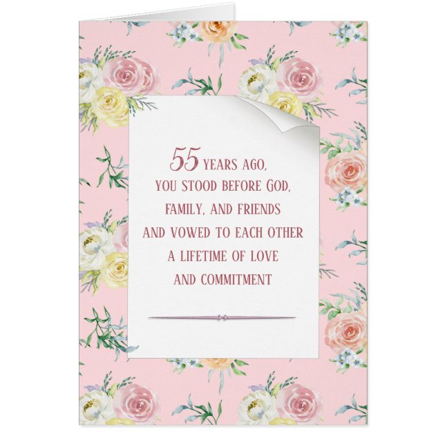 Watercolor Rose 55th Anniversary (Front)