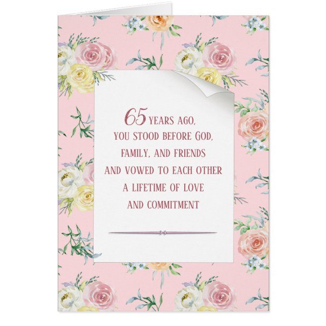 Watercolor Rose 65th Anniversary (Front)