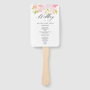 Watercolor Rose Blouquet Hand Fan