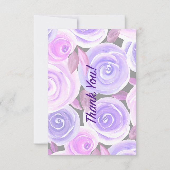 Watercolor Rose  Card (Front)