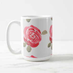 Watercolor Rose Coffee Mug