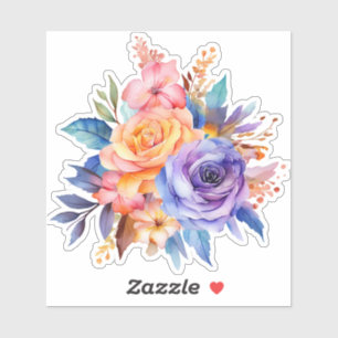 Watercolor Rose Flowers Design-58392